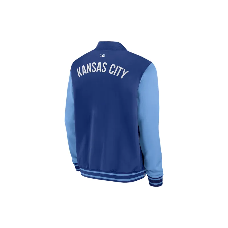 Nike Kansas City Royals Authentic Collection Dugout Men's Nike Mlb Full Zip Bomber Jacket-1
