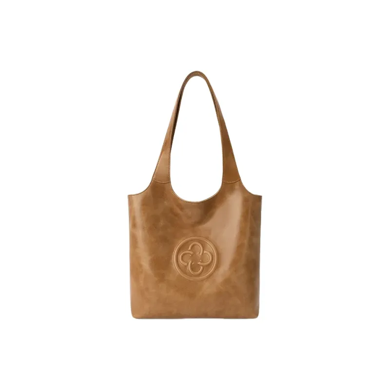 CASSILE Cow Leather Shoulder Bag Women's Light Brown-1