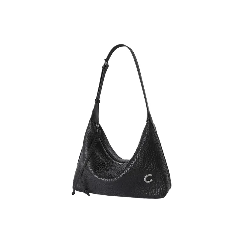 CASSILE Sheepskin Shoulder Bag Dumpling Bag Shoulder Bag Women's Black-2