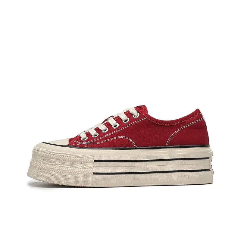 Budding Bear Anti Slip And Wear Resistant Height Increasing Low Top Skateboard Shoes Women's-0