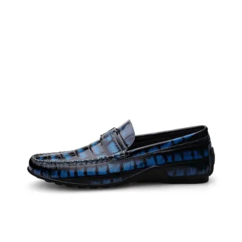 CKVUSAMG Gommino Loafers Unisex Black/Blue