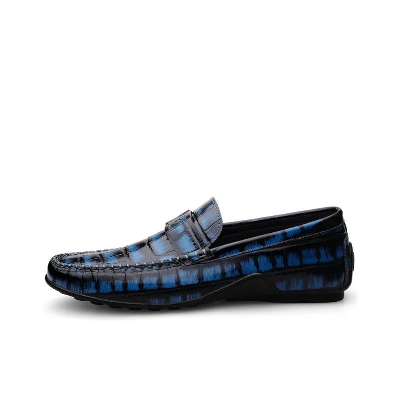 CKVUSAMG Gommino Loafers Unisex Black/Blue-0