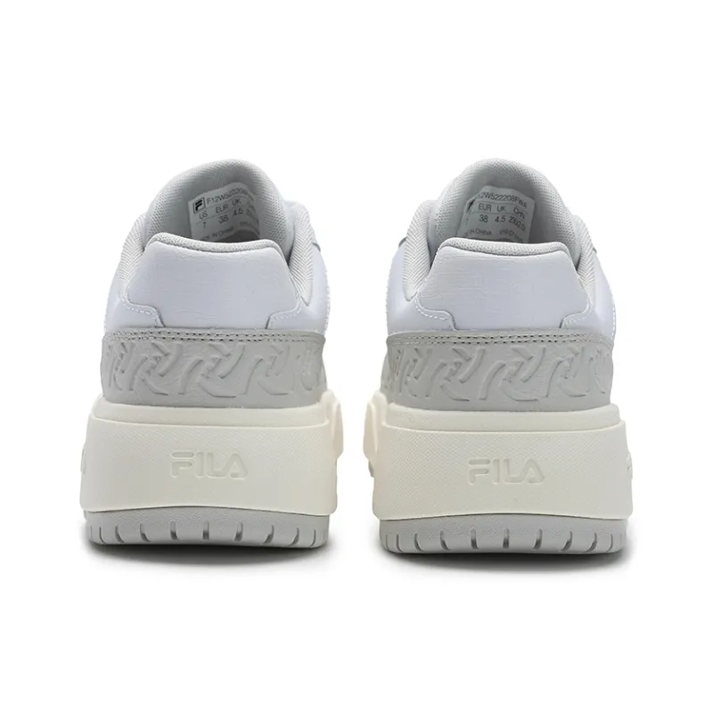 FILA Abrasion-Resistant Low-Top Skateboard Shoes Women's White Gray-3