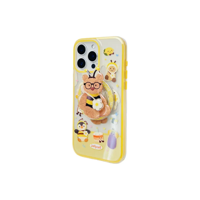 Wei Xin TPU Material Bee And Bear Magnetic Stand Phone Cases Compatible With Apple IPhone 16/15/13/14/Pro/Max-2