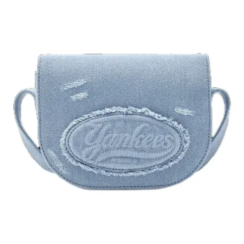 MLB Imitation Denim Crossbody Bag Unisex Light Blue
