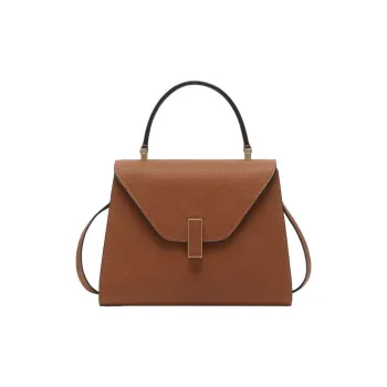 Valextra B tracollina Series Millepunte Calfskin One Shoulder Handbag Mini Women's Chocolate Brown