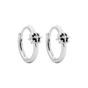 MAGICPOLE 999 Silver Zircon Earrings Unisex Silver