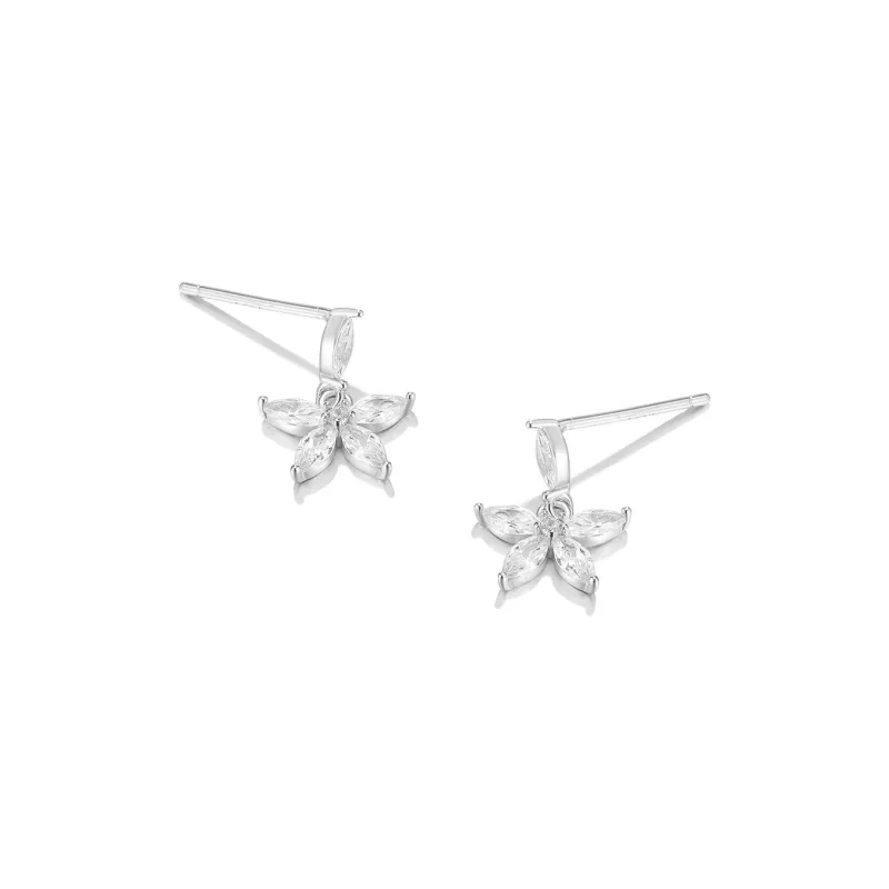 Clect Synthetic Cubic Zirconia Stud Earrings Women's-2