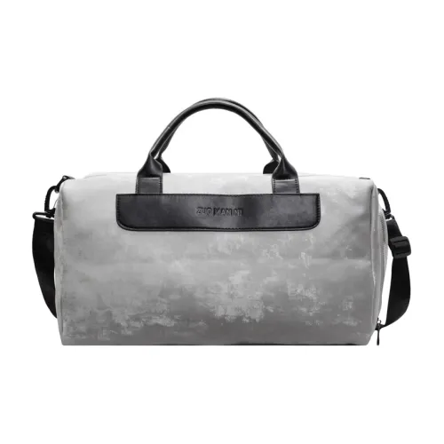 Meow In The Grass PU Travel Bag Unisex Khaki/Gray