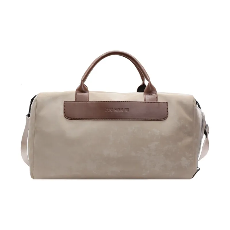 Meow In The Grass PU Travel Bag Unisex Khaki/Gray/Black/Pink-4