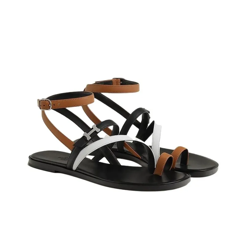 HERMES Harmonie One Strap Sandals Women's Black-2