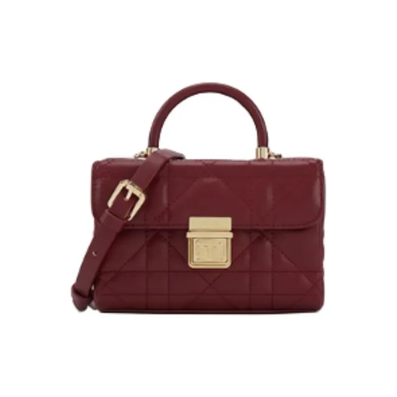ELLE Split Cow Leather Small Square Bag, One Shoulder Handbag Small Size Women's Multicolor-7