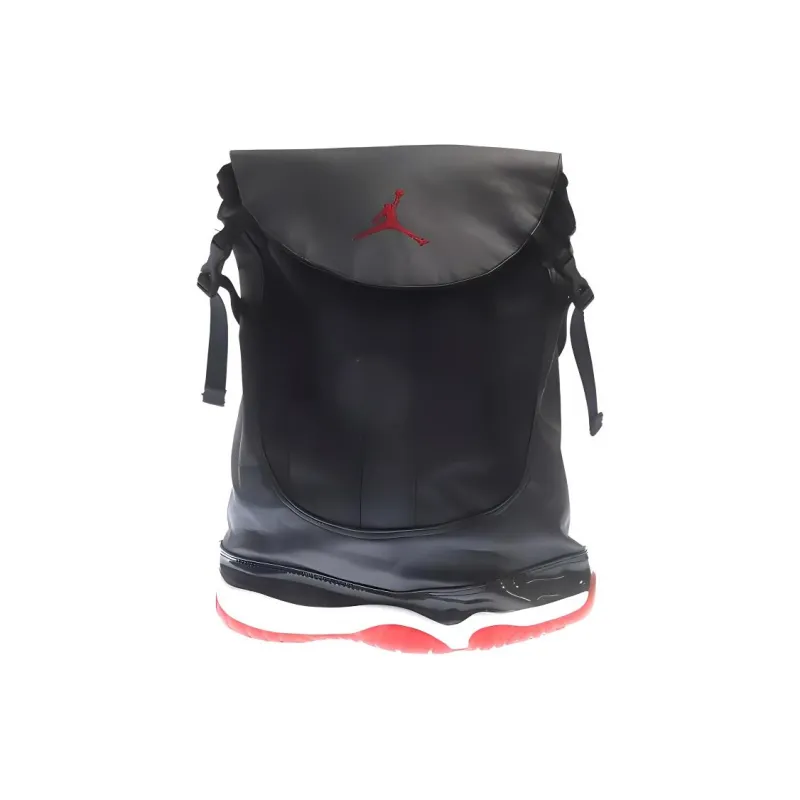 Jordan Air Jordan 11 Polyester Backpack Regular Unisex Black Red-2