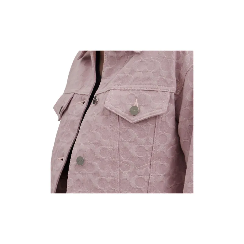 COACH Cropped Coats Women's Pink-3