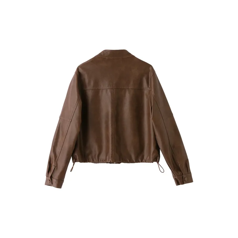 Yi Mengyuan Leather Jacket Women's-1