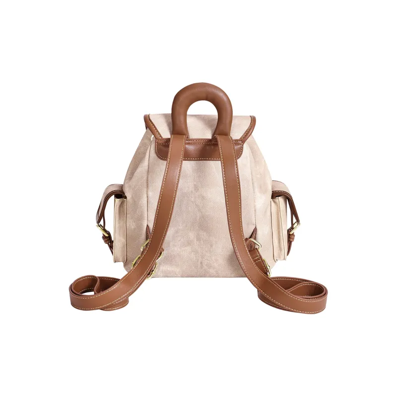 Miffy Synthetic Leather Backpack Women's Khaki/Blue-3
