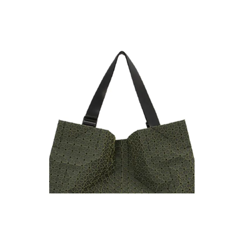 ISSEY MIYAKE Cotton Tote Bag Shopping Bag Shoulder Bags Unisex Yellow Green-1