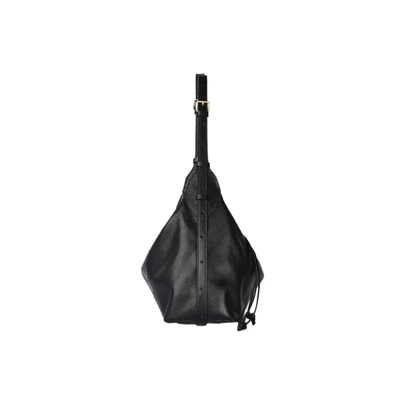 CASSILE Sheepskin Shoulder Bag Regular Women's Black-3