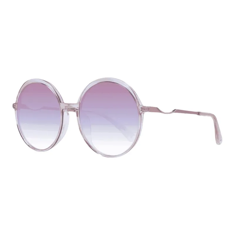 Ana Hickmann Acetate Round Sunglasses Women's Pink-0