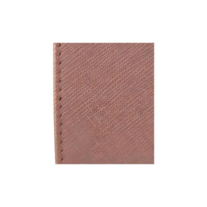 PRADA Saffiano Leather Wallet Small Size Women's Dark Brown-2