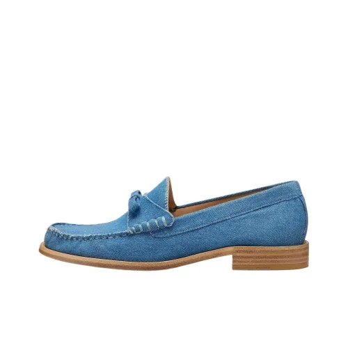 Stuart Weitzman/SW Lottie Bow Loafers Women's Blue