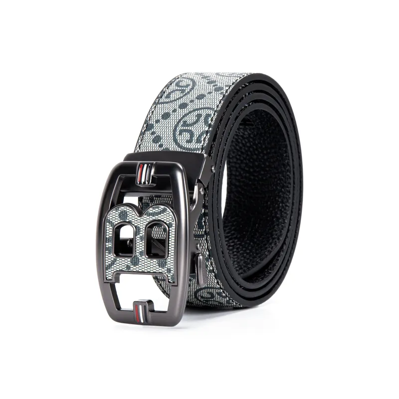 FORTEI Boyfriend, Cow Leather Belts Men's Vintage Blue Width 3.5cm Gift Box Set-18