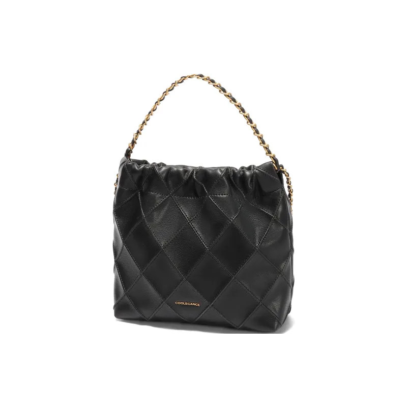 BELLE Artificial Leather Tote Shoulder Bag, Crossbody Bag, Handbag Women's Beige/Black-8