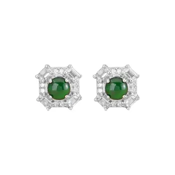 JITAIXIANG Ice Glutinous Stud Earrings Women's
