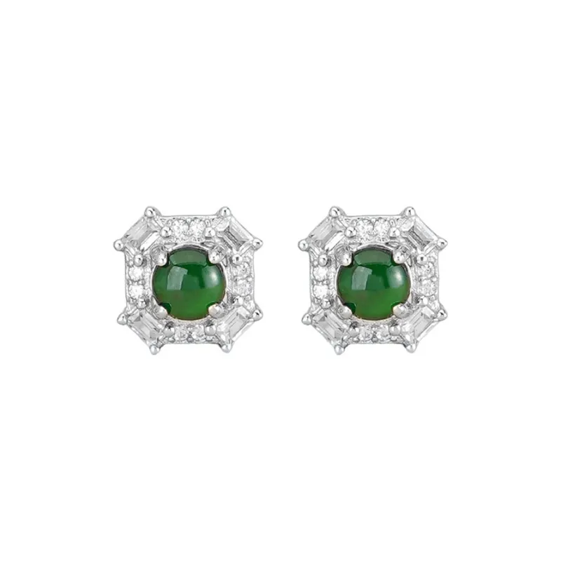 JITAIXIANG Ice Glutinous Stud Earrings Women's-0