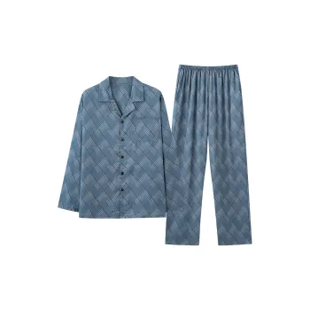 Huggy Kissy Pajama Set Men's Light Blue