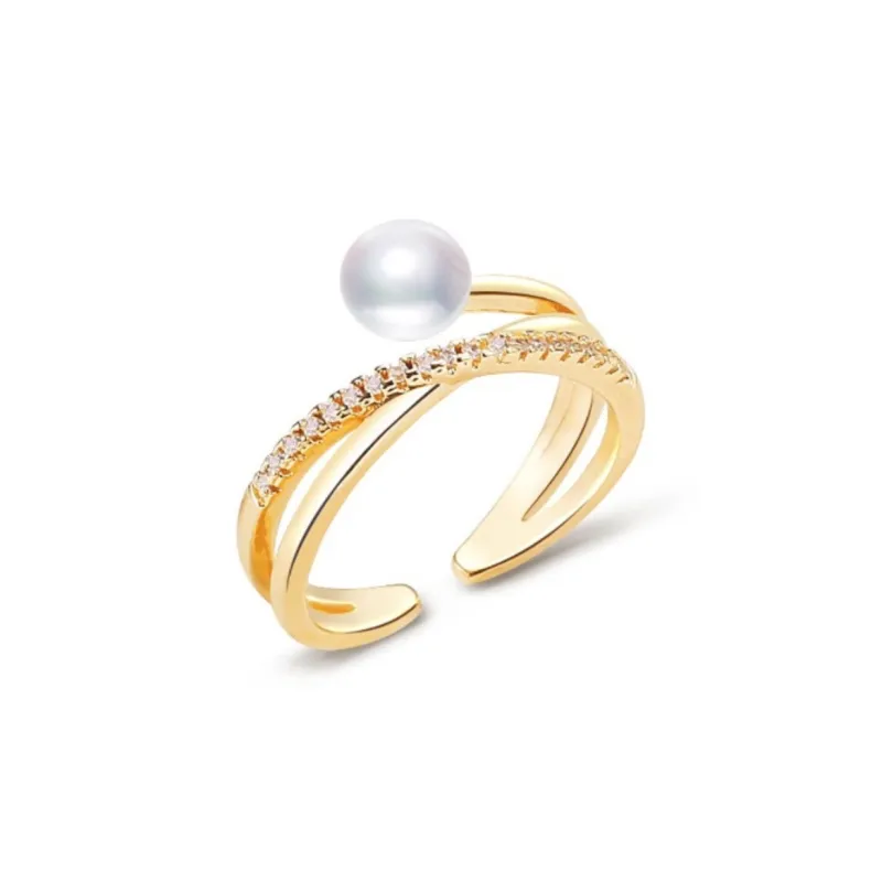 Love Pearl Rings Women's-0