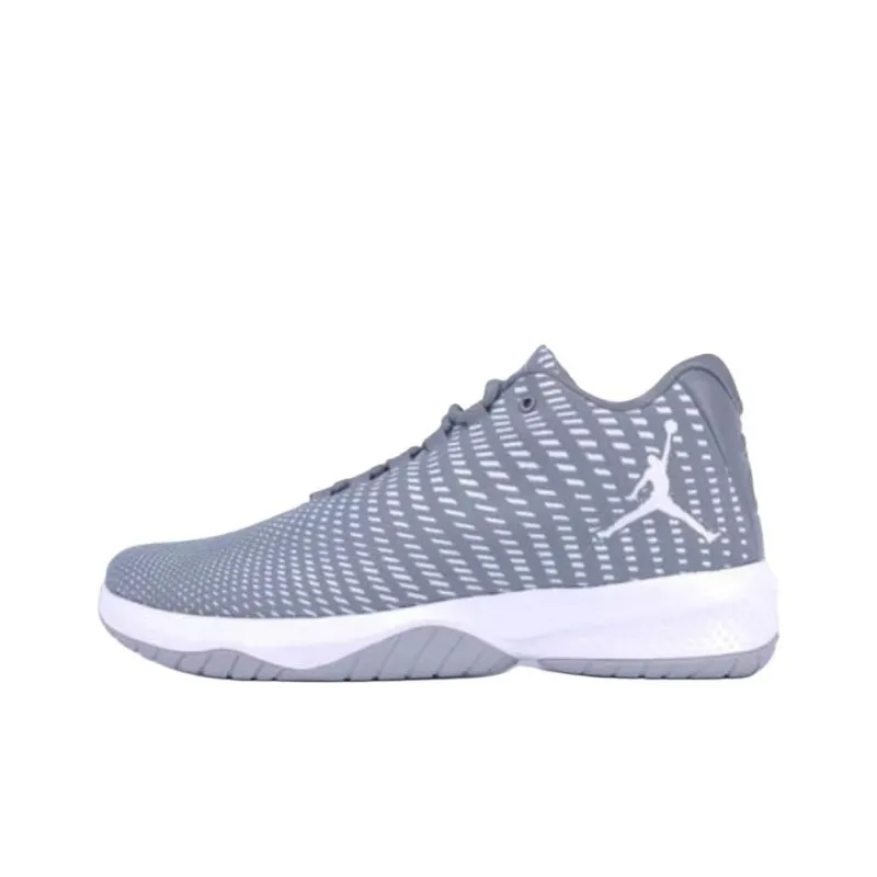 Jordan Anti-Slip Wear-Resistant Mid-Top Basketball Shoes Men's Gray-0