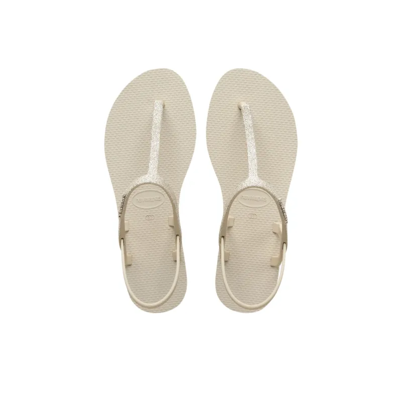 Havaianas Paraty Glitter Sandals Beach Sandals Women's Beige-3