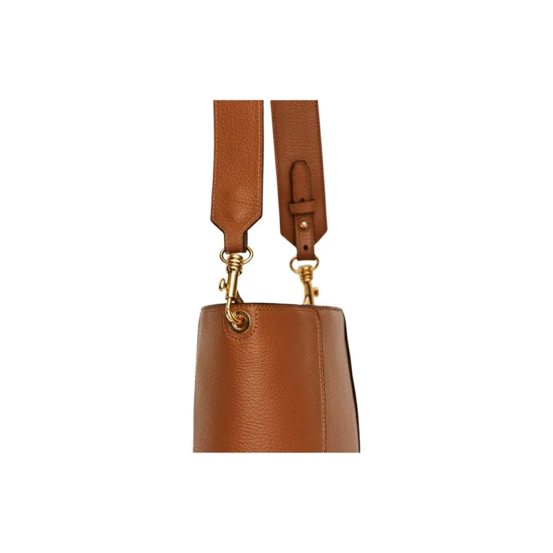 ARKET Cow Leather Bucket Bags Crossbody Bag Shoulder Bag Medium Size Women's Black/Brown-5