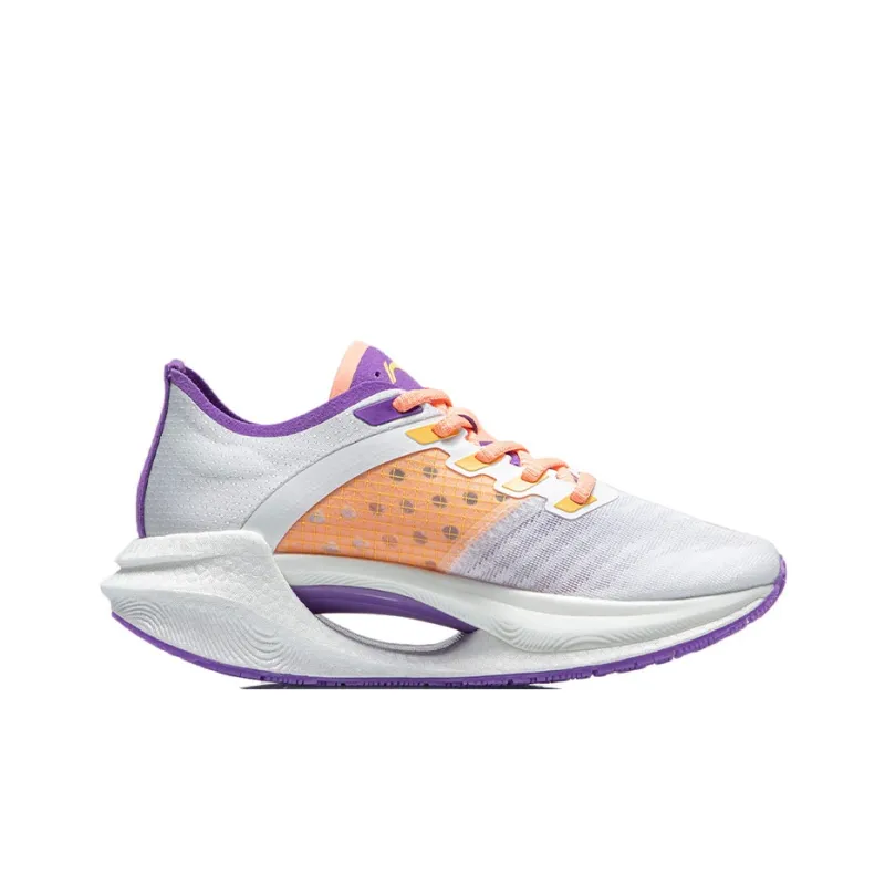 LiNing Jueying Cushioning Anti-Slip And Wear-Resistant Low-Top Running Shoes Women's White Purple-1