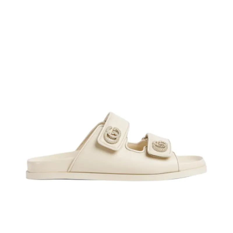 GUCCI Slide Slippers Women's Ivory White-1