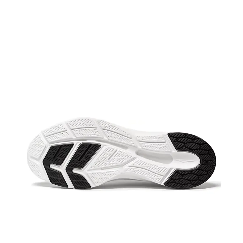Erke Coverage Rebound Low Top Running Shoes Men's White Black-3