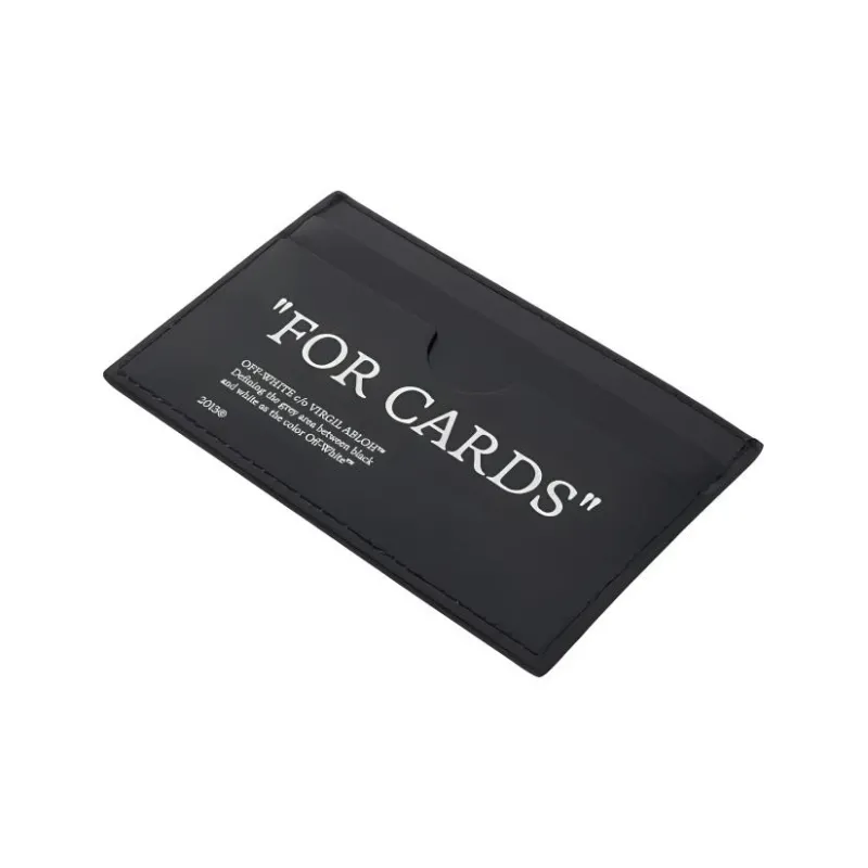 OFF WHITE Quote Card Holder Black-2