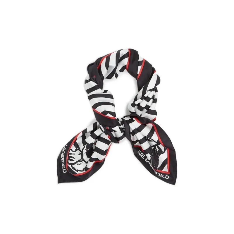 KARL LAGERFELD / Karl Lagerfeld Jeans Ikon Silk Scarf-1