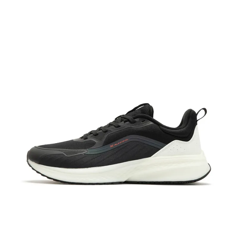 361° Cushioning Slip Resistant Low Top Casual Running Shoes Men's Black-0
