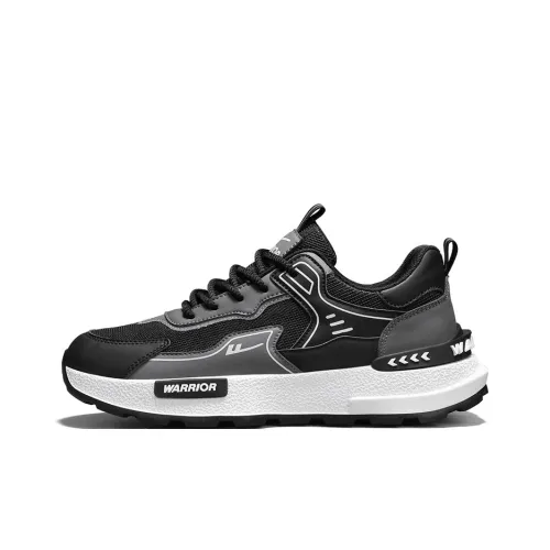 Warrior Durable Breathable Lightweight Low Top Casual Shoes Men's Black Gray