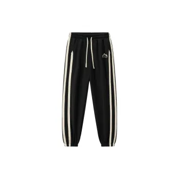 Small Columns Under The Sea Knitted Sports Pants Unisex Black