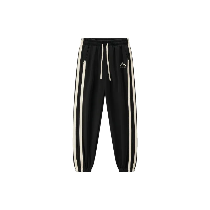 Small Columns Under The Sea Knitted Sweatpants Unisex Black-0