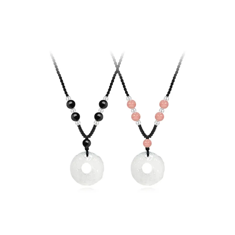 Ancient Jewelry Chalcedony Necklaces Unisex-9