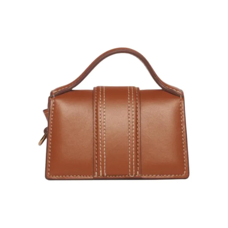 Jacquemus Le Bambino Calfskin Shoulder Bag Crossbody Bag Handbag Mini Women's Tawny-3