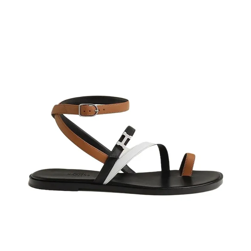 HERMES Harmonie One Strap Sandals Women's Black-1
