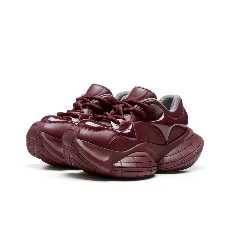 XMZY Interstellar Frisbee Series Chunky Sneakers Women's Low Top Cold Light Gunmetal/Angora Red/Guava Pink/Sand Peach/Pearl White-8