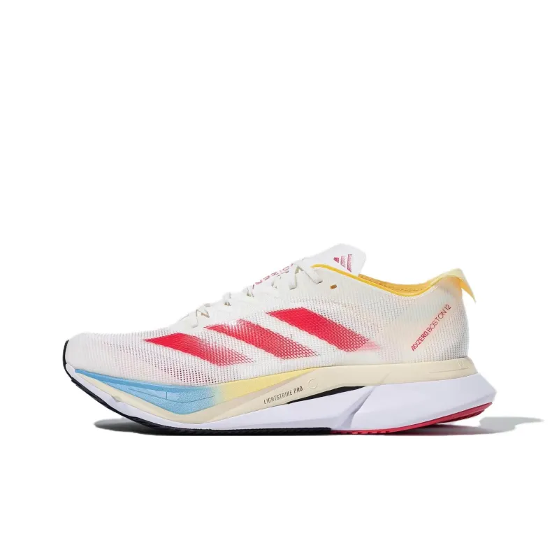 Adidas Adizero Boston 12 Cushioning, Wear Resistant Low Top Running Shoes Men's Beige-0