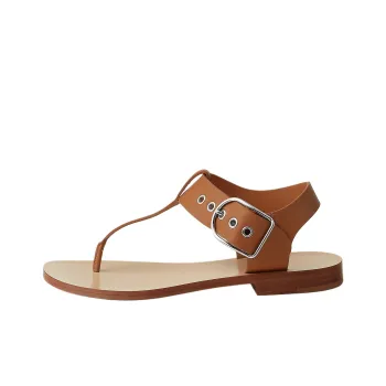 HERMES Klip Strap Sandals Women's Brown
