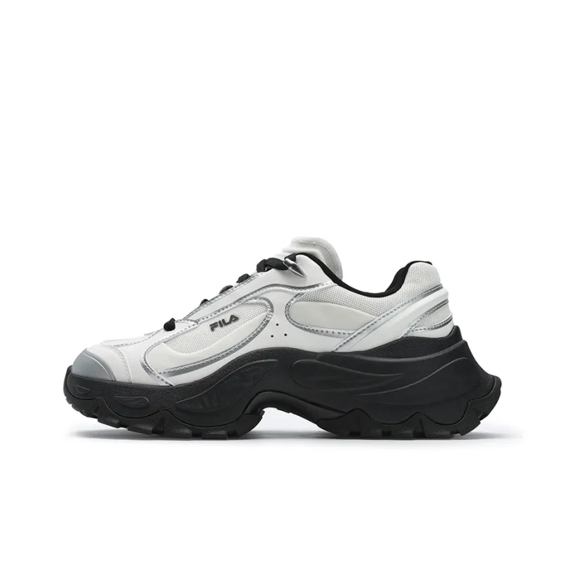 FILA SOFIA 4 Abrasion-Resistant Low-Top Chunky Sneakers Women's White Black-0